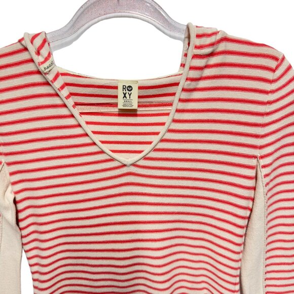 Roxy Thick Knit Sweater Hoodie with Pockets - Picture 2 of 8